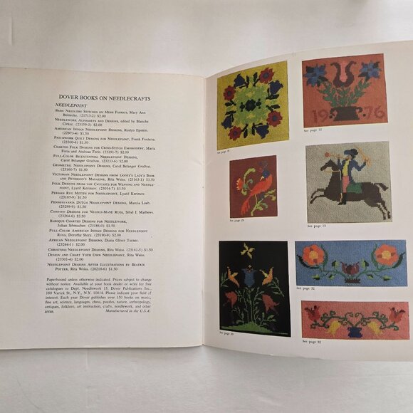 Marcia Loeb Pennsylvania Dutch Needlepoint Designs Charted For Easy Use Book - Picture 15 of 16